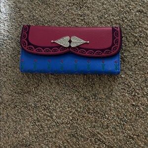 Disney Blue Wallet with Silver Zipper